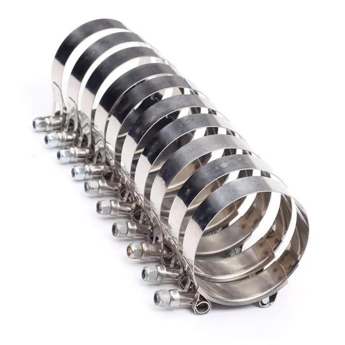 10Pcs 44Mm – 51Mm Stainless Steel T-Bolt Clamps Turbo Intake Intercooler Clamp For 1-1/2‘‘ I.D. Hose