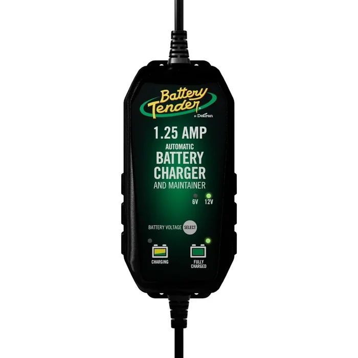 Battery Tender Plus 12V Battery Charger And Maintainer Selectable 6V, 1.25 Amp, 12V Battery Charger And Maintainer For Powerspo