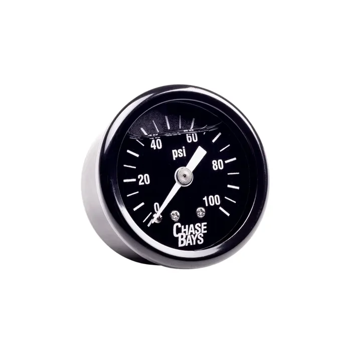 Chase Bays – Indicador de presión de combustible – Lleno de líquido 0-100 psi