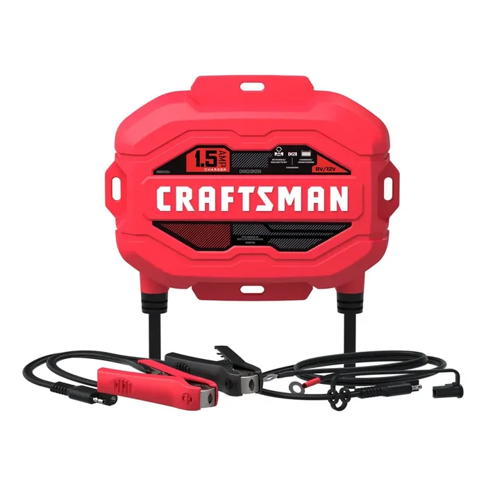 Craftsman Cmxcesm259 1.5A 6V/12V Automotive Battery Charger And Maintainer – Ideal For Power Sport, Motorcycle, Car, And Boat Ba