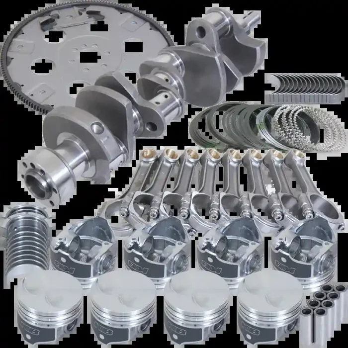 Eagle Chevy 305 1Pc 3.480in Crank 5.700in I-Beam Rods 3.776in Pistons 168 Tooth FP Balanced Assembly