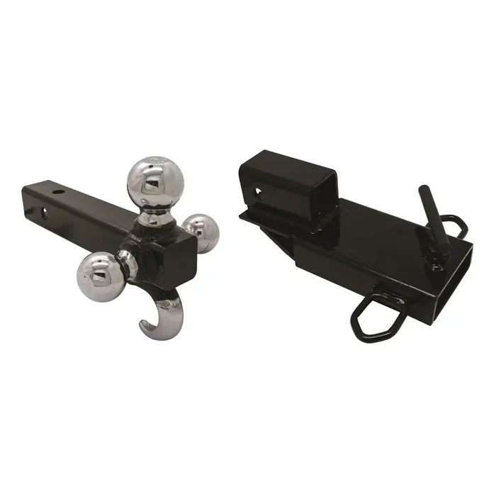 Extreme Max 5001.1389 Clamp-On Forklift Hitch 2‘‘ Receiver With Tri-Ball Hitch And Tow Hook
