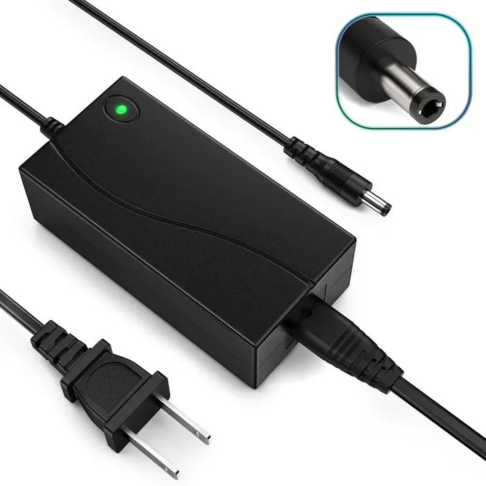 Falamiao 42V 2A Charger Replacement for Gotrax Electric Scooter 1 Prong with 5.5mm tip Universal Compatible with 36V Li-ion Batt