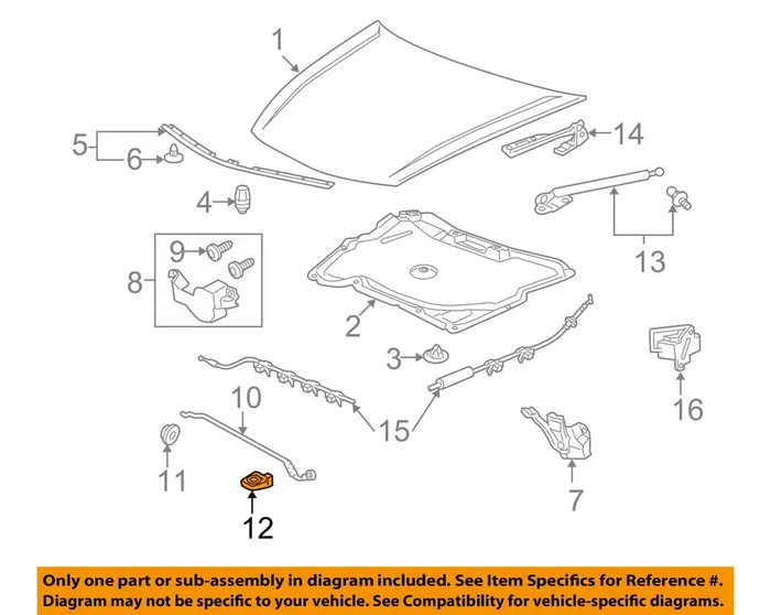 Honda Hood Prop Rod Holder – 91503-TA0-A01