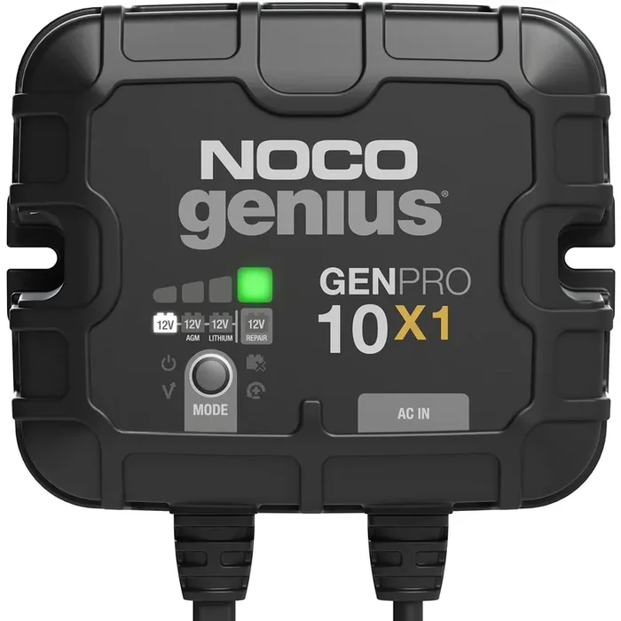NOCO 10A Smart Marine Battery Charger for AGM, Lithium, and Deep-Cycle Batteries – 12V, Waterproof, Onboard Boat