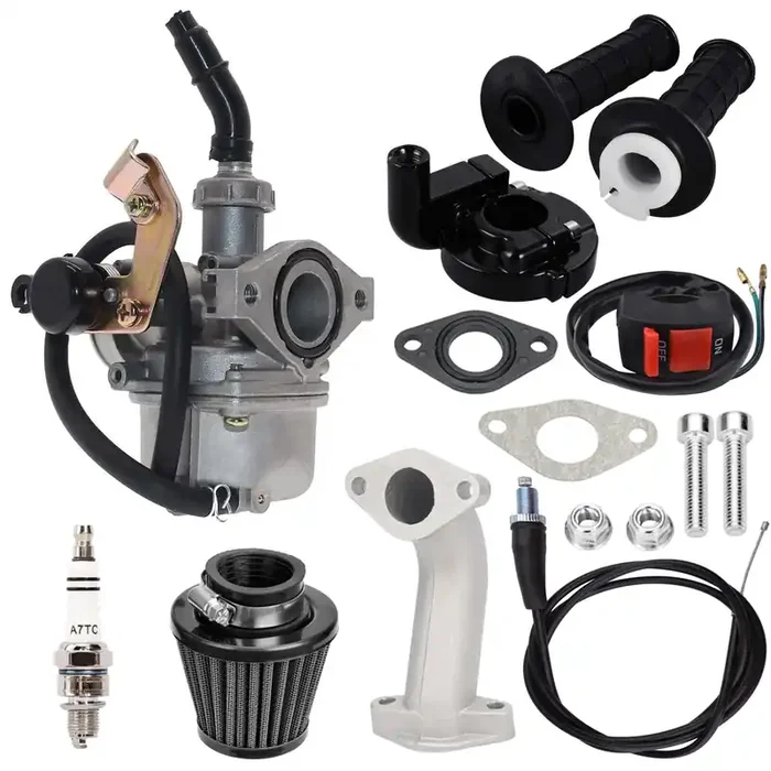 PZ19 Carburetor Kit by mtrparts for 50cc-125cc ATV, Dirt Bike & Go Kart – Durable Bracket, Ideal for TaoTao & Honda CRF