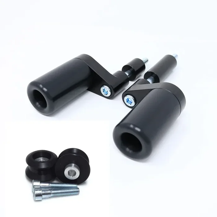 Shogun Bundle Kit Kawasaki Ninja 400 Z400 Z 400 2018 2019 2020 2021 2022 2023 2024 No Cut Black Frame Sliders With Swingarm Spoo