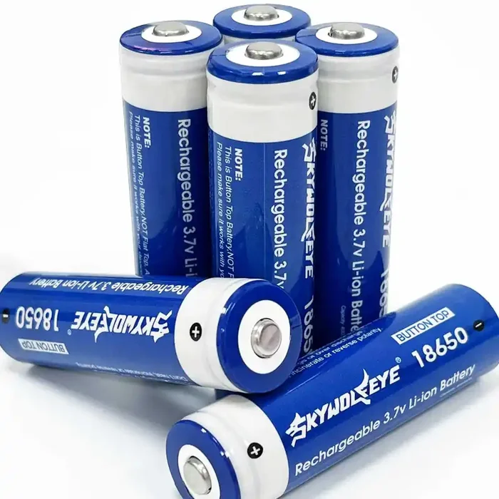 Tokeyla 6 Pack 3.7 Volt Button Top Rechargeable Batteries Use 18650 Battery Charger,Lithium Battery 4000mAh for Flashlights, Hea